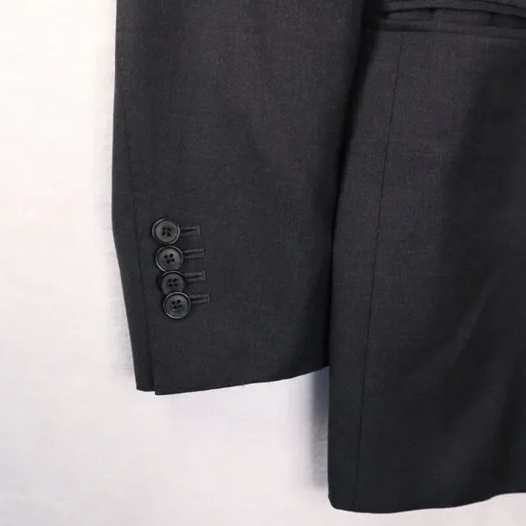 Suitsupply Havana Jetted Slim Men's Size 44 Black 100% Reda 130's Wool Blazer